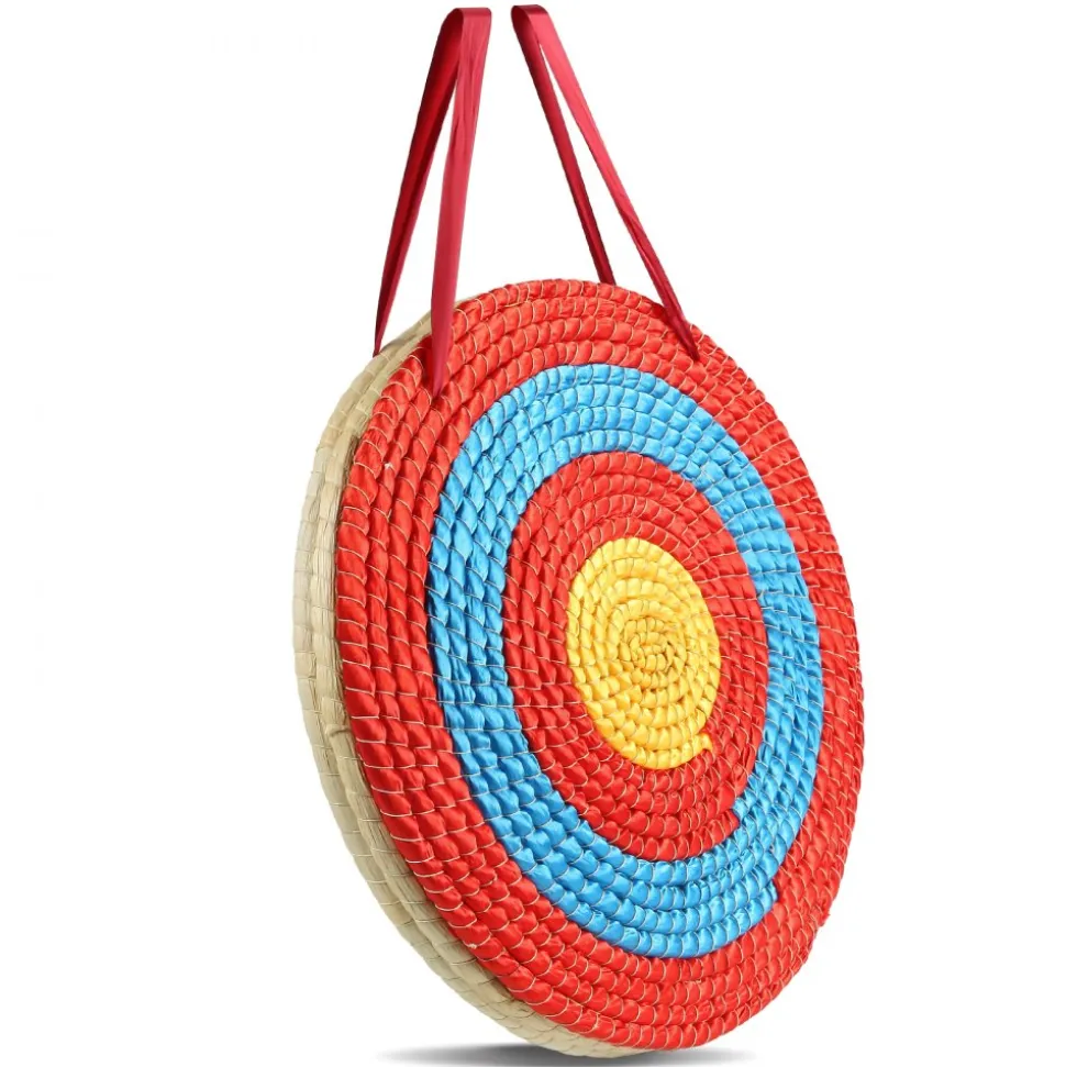 VEVOR Archery Target, 3 Layers 20" Arrow Target, Traditional Solid Straw Round Archery Target Shooting Bow, Hand-Made Arrows Target, Coloured Rope Target for Backyard Outdoor Hunting Shooting Practice