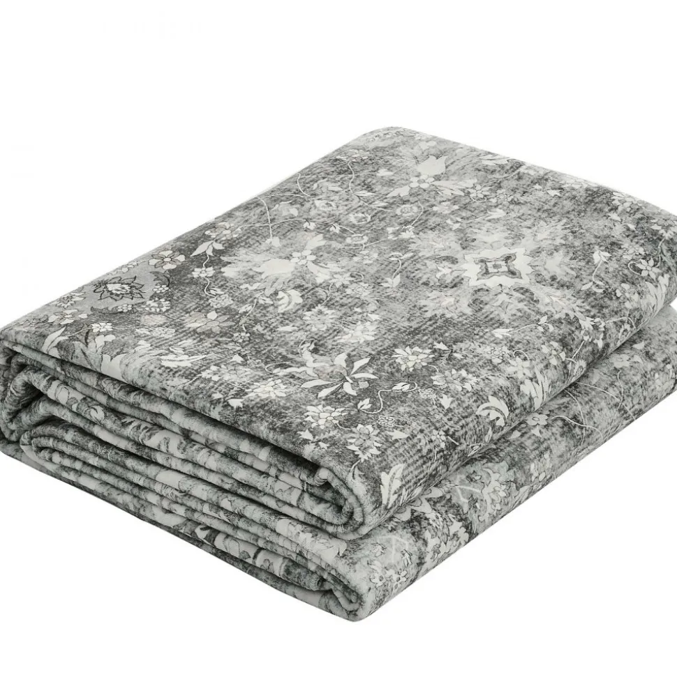 VEVOR Area Rug, 8 x 10 ft Large Washable Rug, Non-Slip and Tear-Resistant Soft Carpet, Pet & Child Friendly Vintage Area Rugs, Indoor Mat for Bedroom, Living Room, Kids Room, Entryway, Office, Gray