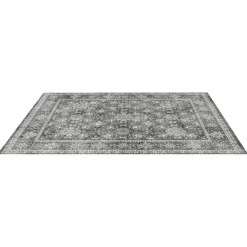VEVOR Area Rug, 8 x 10 ft Large Washable Rug, Non-Slip and Tear-Resistant Soft Carpet, Pet & Child Friendly Vintage Area Rugs, Indoor Mat for Bedroom, Living Room, Kids Room, Entryway, Office, Gray