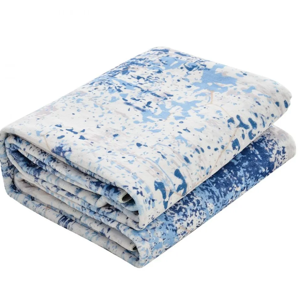 VEVOR Area Rug, 5 x 7 ft Large Washable Rug, Non-Slip and Tear-Resistant Soft Carpet, Pet & Child Friendly Modern Area Rugs, Indoor Mat for Bedroom, Office, Living Room, Kids Room, Entryway, Blue