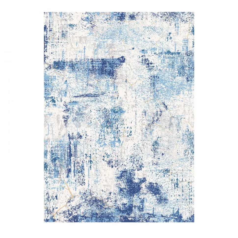 VEVOR Area Rug, 5 x 7 ft Large Washable Rug, Non-Slip and Tear-Resistant Soft Carpet, Pet & Child Friendly Modern Area Rugs, Indoor Mat for Bedroom, Office, Living Room, Kids Room, Entryway, Blue