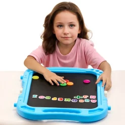 VEVOR Art Easel for Kids, 2-in-1 Double-Sided Kid's Art Easel with Magnetic Whiteboard & Chalkboard, Adjustable Standing Rotatable Removable Drawing Board with Painting Accessories for Boys and Girls