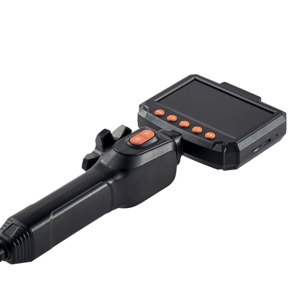 VEVOR Articulating Borescope Camera with Light, Two-Way Articulated Endoscope, 0.24" Slim Lens, 4.3" IPS Screen, 8X Zoom, IP67 Waterproof Inspection Camera for Auto, Mechanical Equipment (4.9FT Cable)