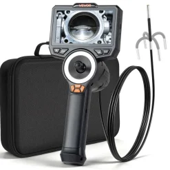 VEVOR Articulating Borescope with 3.9mm Ultra Slim Lens, 4-Way 360° Articulated Endoscope with Light, 4.5