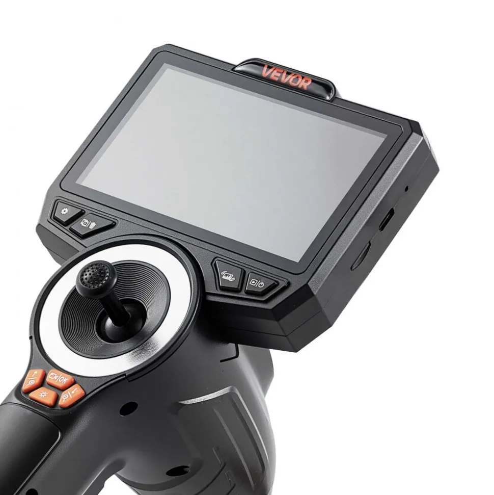 VEVOR Articulating Borescope with 3.9mm Ultra Slim Lens, 4-Way 360° Articulated Endoscope with Light, 4.5" HD IPS Screen, 8X Zoom Inspection Camera for Auto, Tight Mechanical Equipment (4.9FT Cable)