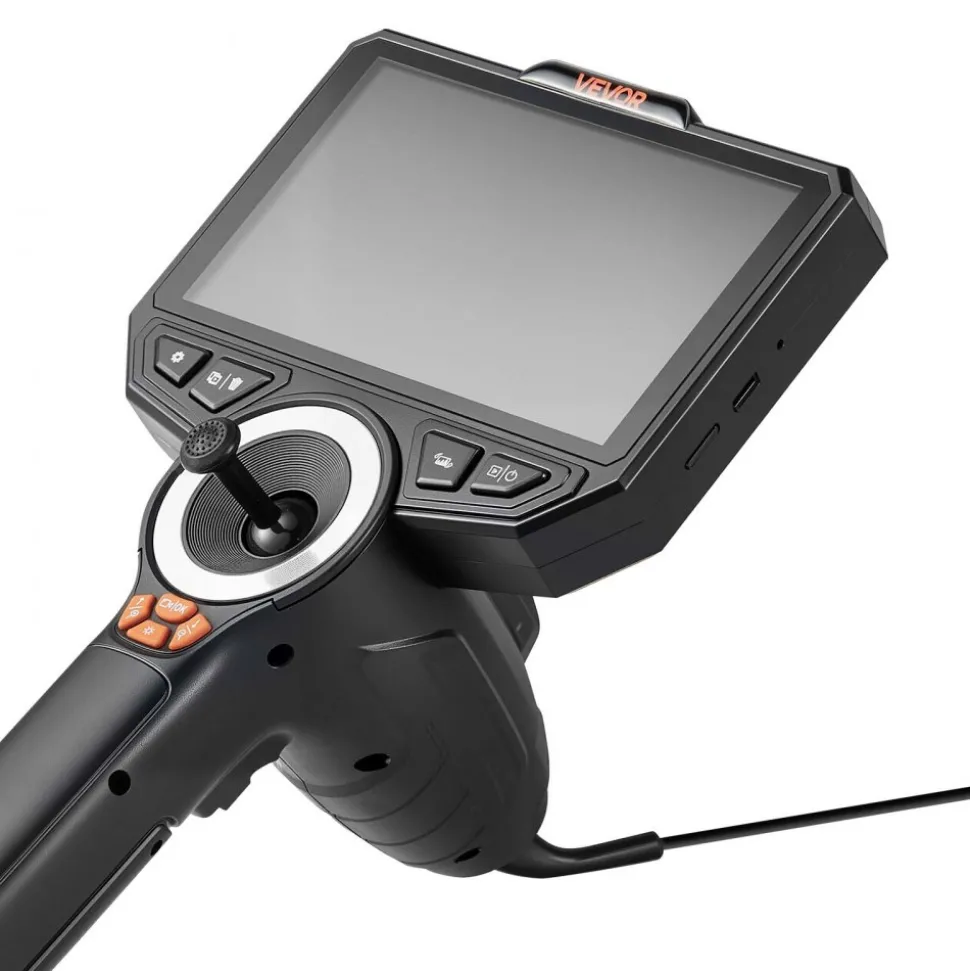 VEVOR Articulating Borescope with 0.15" Ultra Slim Lens, 4-Way 360° Articulated Endoscope Camera with Light, 6" HD IPS Screen, 8X Zoom, 7000mAh Inspection Camera for Auto & Tight Mechanical Spaces