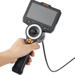 VEVOR Articulating Endoscope with Light, 4-Way 360° Articulated Borescope, 0.24