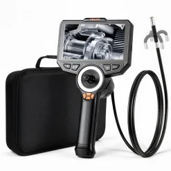 VEVOR Articulating Endoscope with Light, 4-Way 360° Articulated Borescope Camera, 0.24