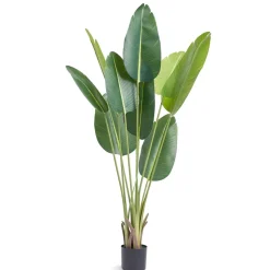 VEVOR Artificial Birds Of Paradise Tree, 5 FT Tall Faux Plant, PE Material & Anti-Tip Tilt Protection Low-Maintenance Plant, Lifelike Green Fake Tree for Home Office Warehouse Decor Indoor Outdoor