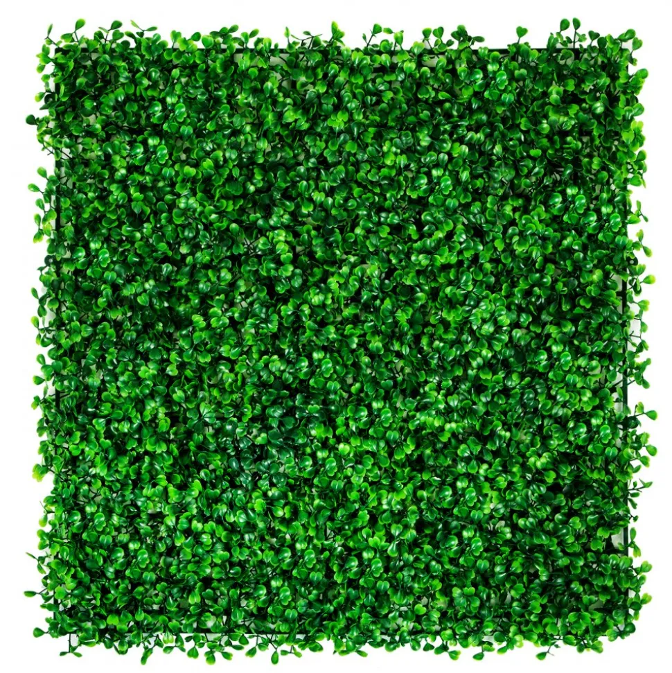 VEVOR Artificial Boxwood Panel UV 6pcs Boxwood Hedge Wall Panels, Artificial Grass Backdrop Wall 20" X 20" 4 cm Green Grass Wall, Fake Hedge for Decor Privacy Fence Indoor, Outdoor Garden Backyard