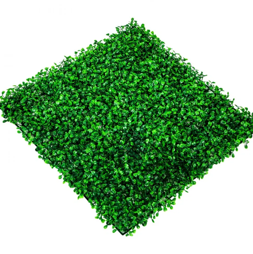 VEVOR Artificial Boxwood Panel UV 6pcs Boxwood Hedge Wall Panels, Artificial Grass Backdrop Wall 20" X 20" 4 cm Green Grass Wall, Fake Hedge for Decor Privacy Fence Indoor, Outdoor Garden Backyard
