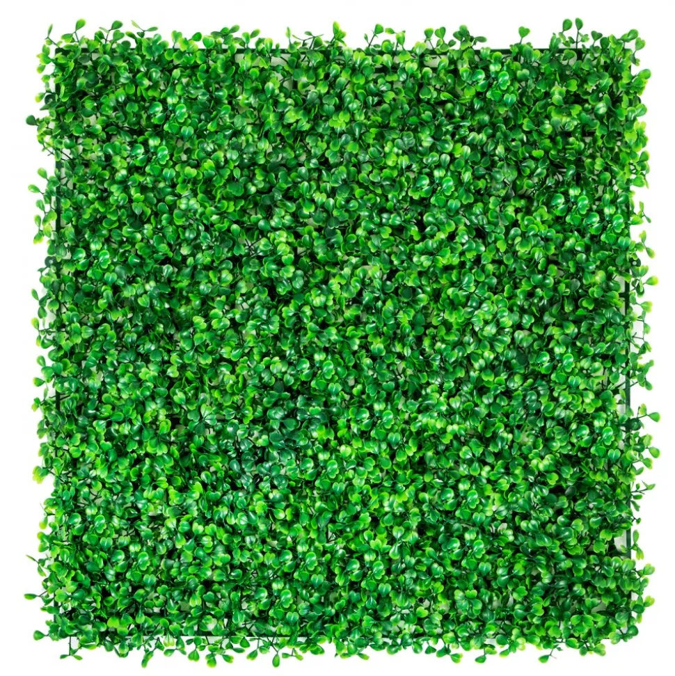 VEVOR Artificial Boxwood Panel UV 24pcs Boxwood Hedge Wall Panels Artificial Grass Backdrop Wall 10" X 10" 4 cm Green Grass Wall, Fake Hedge for Decor Privacy Fence Indoor, Outdoor Garden Backyard