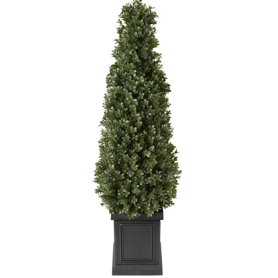 VEVOR Artificial Boxwood Topiary 3.3 Ft Set of 2 with Sturdy Pot Greenery, Premium PE Fake Trees, Year-Round Indoor & Outdoor Faux Green Plant for Front Door, Entryway, Porch, Balcony, Patio, Garden