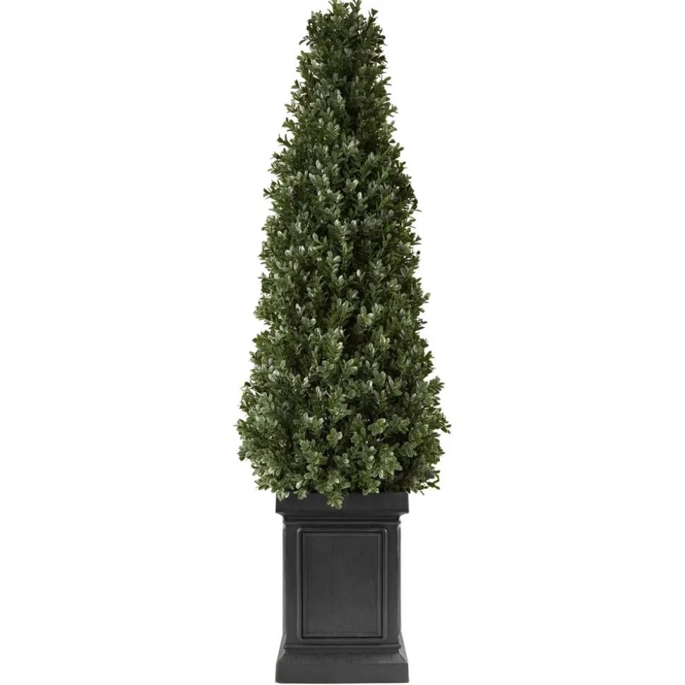 VEVOR Artificial Boxwood Topiary 3.3 Ft Set of 2 with Sturdy Pot Greenery, Premium PE Fake Trees, Year-Round Indoor & Outdoor Faux Green Plant for Front Door, Entryway, Porch, Balcony, Patio, Garden