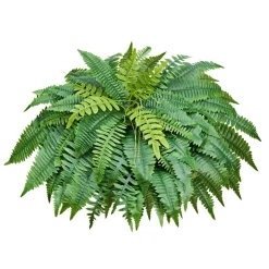 VEVOR Artificial Ferns, 45 Inch Fake Boston Fern Bush Plant with 63 Fronds, Faux Greenery for Indoor/Outdoor Decor, Silk & LDPE, Suitable for Home Porch Garden Office Living Room Planter, Set of 2