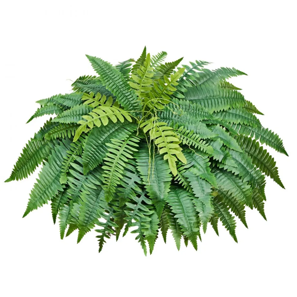 VEVOR Artificial Ferns, 45 Inch Fake Boston Fern Bush Plant with 63 Fronds, Faux Greenery for Indoor/Outdoor Decor, Silk & LDPE, Suitable for Home Porch Garden Office Living Room Planter, Set of 2