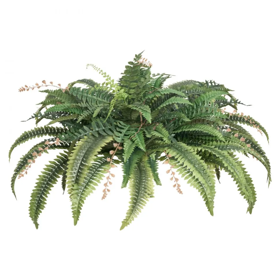 VEVOR Artificial Ferns, Natural Spread Diameter 37-41 Inch, Large Hanging Fake Boston Ferns, Sunlight Resistant Fake Plant Wall Decor with 80 Branches and Flowerpot, Faux Fern for Home Office Outdoor