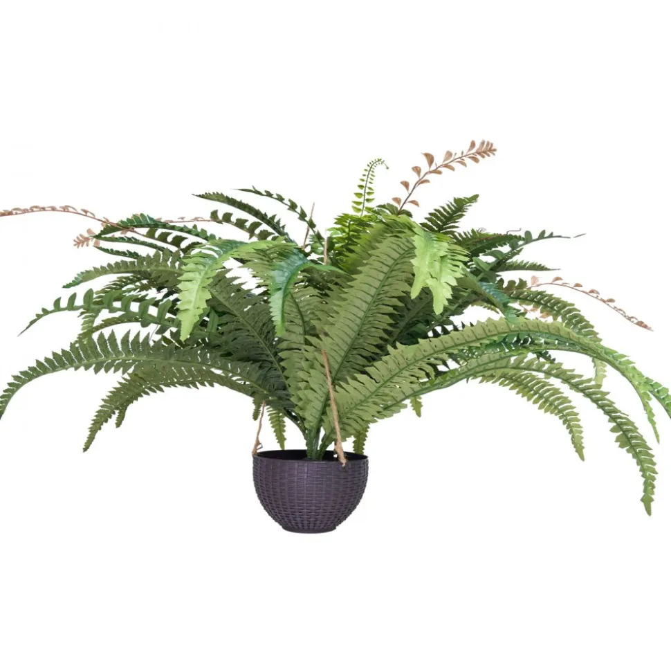 VEVOR Artificial Ferns, Natural Spread Diameter 37-41 Inch, Large Hanging Fake Boston Ferns, Sunlight Resistant Fake Plant Wall Decor with 80 Branches and Flowerpot, Faux Fern for Home Office Outdoor