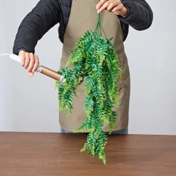VEVOR Artificial Ferns, 12 Pcs Fake Hanging Boston Fern Bush Plant with 32 Inch Hanging Length, Plastic Faux Greenery for Indoor/Outdoor Decor, For Wall, Wedding Party, Home, Porch Garden, No Basket