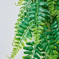 VEVOR Artificial Ferns, 12 Pcs Fake Hanging Boston Fern Bush Plant with 32 Inch Hanging Length, Plastic Faux Greenery for Indoor/Outdoor Decor, For Wall, Wedding Party, Home, Porch Garden, No Basket