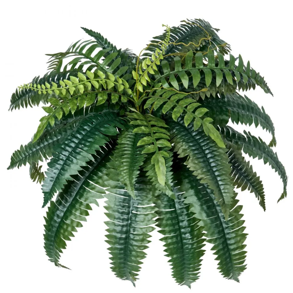 VEVOR Artificial Ferns 2 Pcs, Natural Spread Diameter 35-39 Inch, Large Hanging Artificial Boston Ferns, Fake Plant Wall Decor with 35 Branches, Faux Fern for Home and Office (Flowerpot Unincluded)