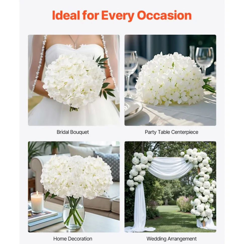VEVOR Artificial Flowers, 500 pcs Real Looking Red Foam Fake Roses Bulk, Faux Red Bridal Shower with Stems for DIY Wedding Bouquets, Home Centerpieces Arrangements, Party Tables Decorations