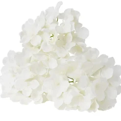 VEVOR Artificial Flowers, 105 pcs Real Looking White Silk Fake Hydrangea Bulk, White Faux Bridal Shower with Stems for DIY Wedding Bouquets, Home Centerpieces Arrangements, Party Tables Decorations