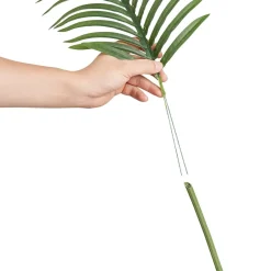 VEVOR Artificial Gold Cane Palm Tree, 6.5 FT Tall Faux Plant, PE Material & Anti-Tip Tilt Protection Low-Maintenance Plant, Lifelike Green Fake Tree for Home Office Warehouse Decor Indoor Outdoor