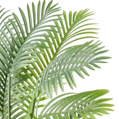 VEVOR Artificial Gold Cane Palm Tree, 6.5 FT Tall Faux Plant, PE Material & Anti-Tip Tilt Protection Low-Maintenance Plant, Lifelike Green Fake Tree for Home Office Warehouse Decor Indoor Outdoor