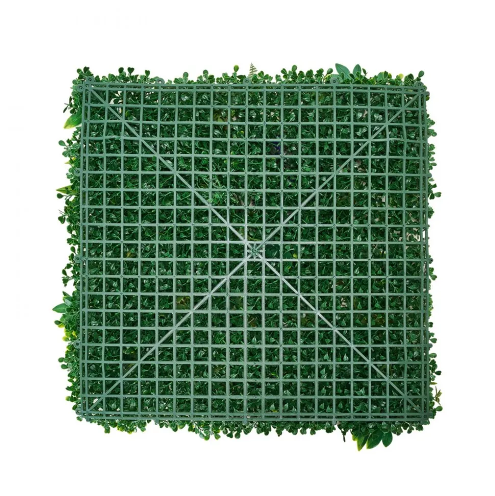 VEVOR Artificial Grass Wall Panels, 8 PCS 20 x 20 inch, 3D Combination Greenery Boxwood Panel for Indoor Outdoor Green Decor & Ivy Fence Covering, Privacy Backdrop Wall Hedge Screen for Garden