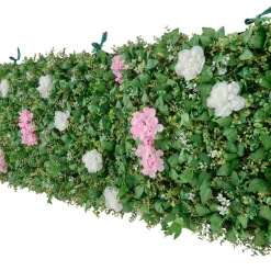 VEVOR Artificial Luxury Flower Wall Backdrop, 2 PCS, Each Panel 2 x 8 ft, Gorgeous 3D Silk Floral Backdrop Pet Friendly, Easy Installation Flower Wall Panel for Wedding, Event, Party and Home Decor