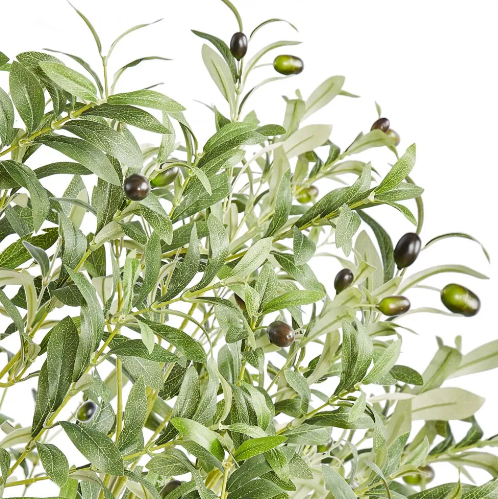 VEVOR Artificial Olive Tree, 5 FT Tall Faux Plant, Secure PE Material & Anti-Tip Tilt Protection Low-Maintenance Plant, Lifelike Green Fake Potted Tree for Home Office Warehouse Decor Indoor Outdoor