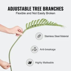 VEVOR Artificial Palm Tree, 4 FT Tall Faux Plant, Secure PE Material & Anti-Tip Tilt Protection Low-Maintenance Plant, Lifelike Green Fake Tree for Home Office Warehouse Decor Indoor Outdoor