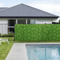 VEVOR Artificial Plant Wall, 40 x 120 in Artificial Boxwood Panels, Sun Protection Greenery Backdrop Privacy Hedge Fence, Fake Grass Screen for Wedding, Indoor, Outdoor Garden, Backyard (1 PC)