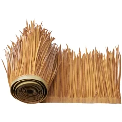 VEVOR Artificial Thatch Grass Roof, 1.3 x3.2 ft Mexican Style Tiki Bar Hut Skirt Thatch Roofing Roll, Waterproof & Fire-Resistant, Palapa Duck Blind Grass for Patio Pool Beach Hawaiian Party Décor