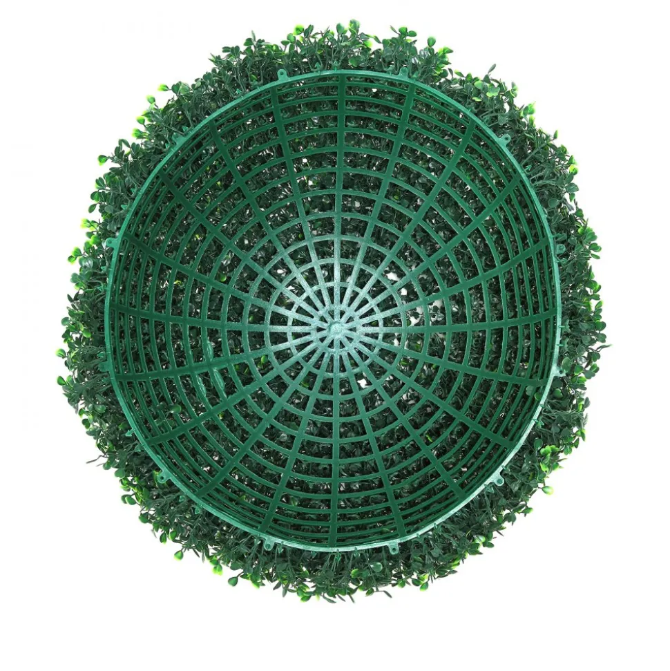 VEVOR Artificial Topiaries Boxwood Trees, 20” Tall (2 Pieces), Ball-Shape Faux Topiaries Plant, All-year Green Feaux Plant Decorative Balls for Backyard, Balcony,Garden, Wedding and Home Décor
