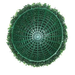 VEVOR Artificial Topiaries Boxwood Trees, 16” Tall (2 Pieces), Ball-Shape Faux Topiaries Plant, All-year Green Feaux Plant Decorative Balls for Backyard, Balcony,Garden, Wedding and Home Décor