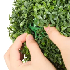 VEVOR Artificial Topiary Bunny-Shape Boxwood Ball, 2 Set 36 inch Faux Boxwood Plant Balls, Fake Silk Tree Look Real, Easy Assembly for Decor Front Porch Outdoor Patio Garden Balcony Backyard Indoor