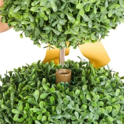 VEVOR Artificial Topiary Bunny-Shape Boxwood Ball, 2 Set 36 inch Faux Boxwood Plant Balls, Fake Silk Tree Look Real, Easy Assembly for Decor Front Porch Outdoor Patio Garden Balcony Backyard Indoor
