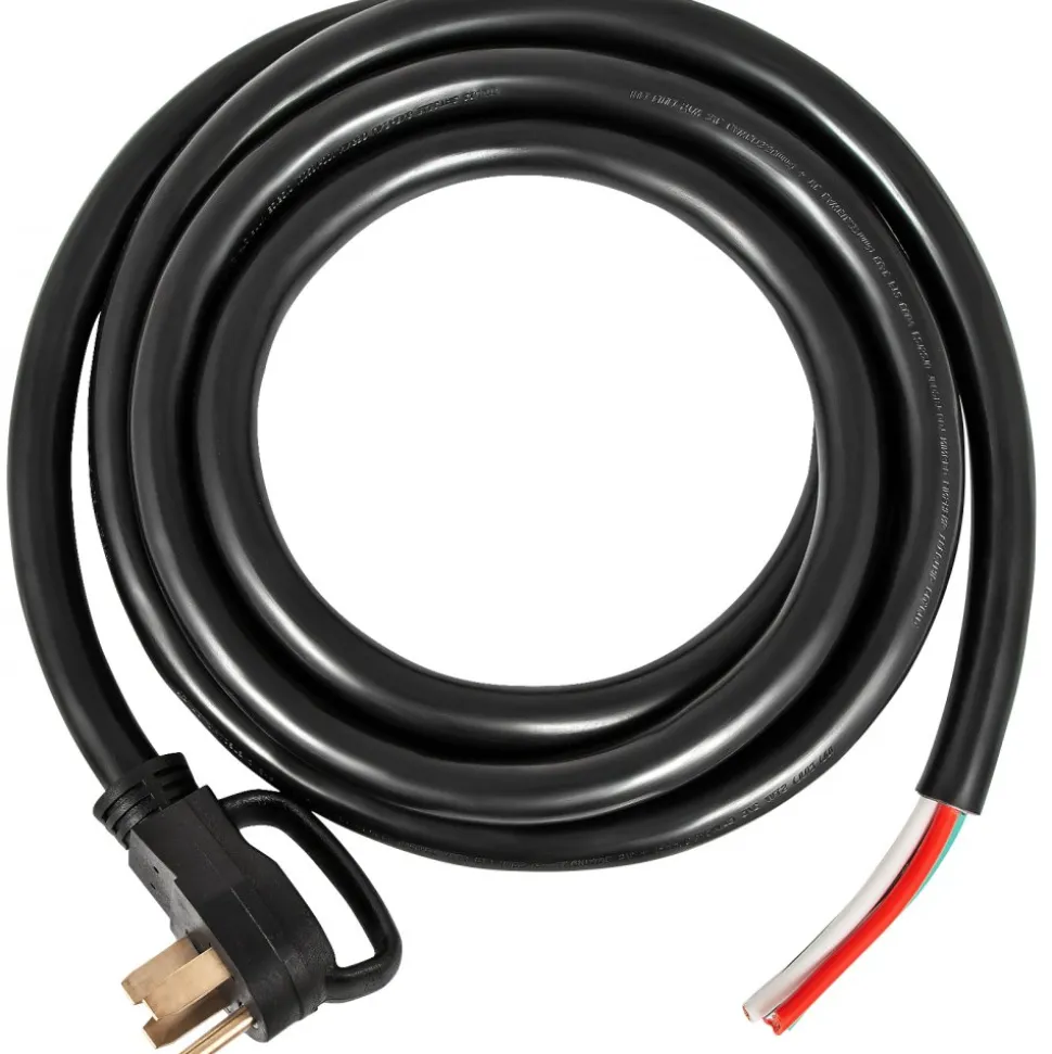 VEVOR 50' 50A RV Camp Power Cord Generator Cord 6/3 + 8/1 AWG NEMA 14-50P to Bare Wire