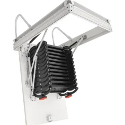 VEVOR Attic Ladder, 660LBS/299.4KG Capacity, Fits 8.5 to 9.4 ft Ceiling Height and 39.4 x 27.5 inch Opening Size, Alloy Steel Pull-Down Retractable Ceiling Stair with Pulling Rod for Attic Loft Roof