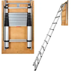 VEVOR Attic Ladder Telescoping, 350-pound Capacity, 39.37
