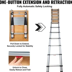 VEVOR Attic Ladder Telescoping, 350-pound Capacity, 39.37