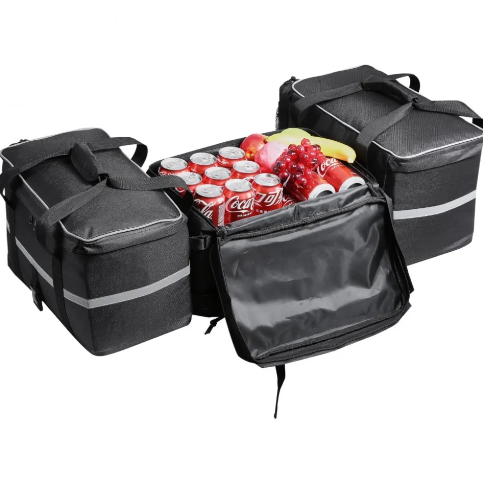 VEVOR ATV Rear Storage Bag, 54L ATV Rear Cargo Bag with 16L Cooler Insulated Bag, 600D Oxford Cloth Storage Rear Rack Seat Bag Fit Most ATVs with Rear Rack, Compatible with ATV, UTV, Can-Am Vehicles