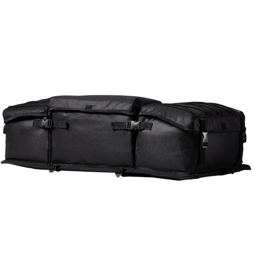VEVOR ATV Rear Storage Bag, 50L ATV Rear Cargo Bag with Sponge Seat Cushion & Bottle Holder, 600D Oxford Cloth Rear Seat Gear Bag Fit Most ATVs with Rear Rack, Compatible with ATV, UTV, Can-Am Vehicle
