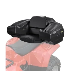 VEVOR ATV Rear Storage Box and Lounger, 95L ATV Cargo Box with Seat & Backrest, Waterproof LLDPE & Lockable Lounger Storage Box Fit Most ATVs with Rear Rack, Compatible with ATV, UTV, Can-Am Vehicles