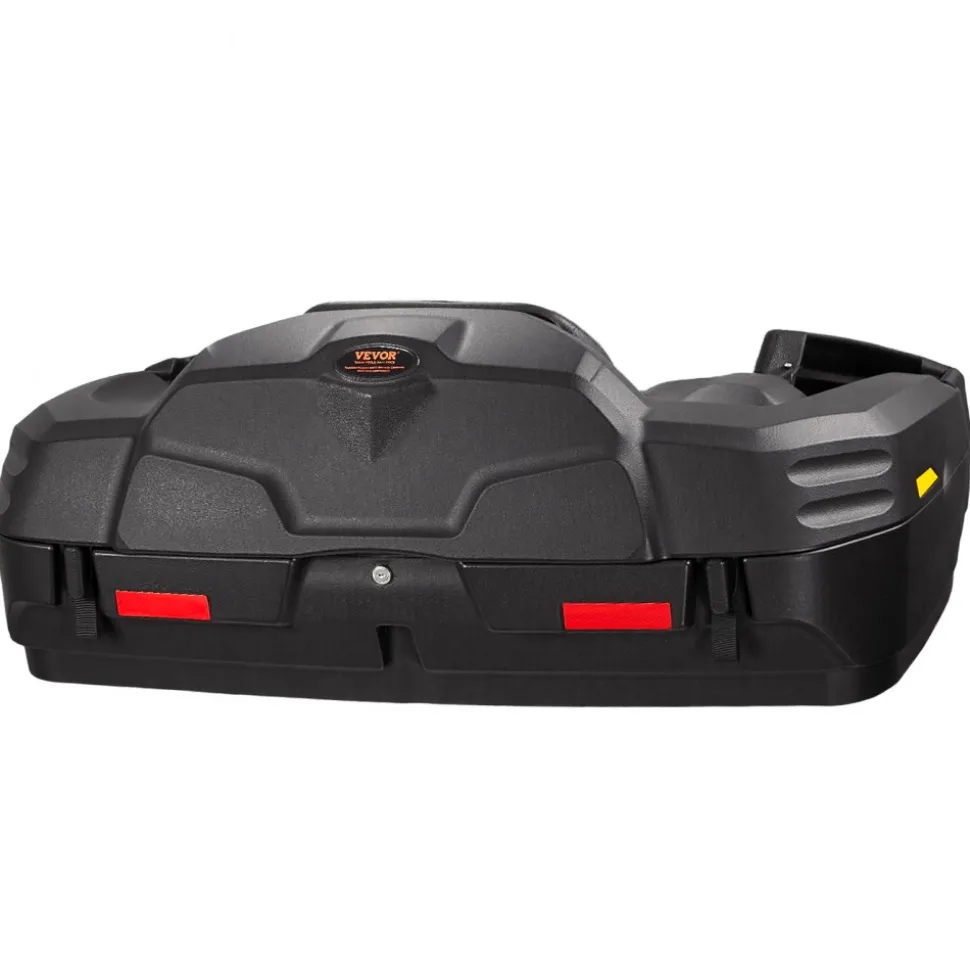 VEVOR ATV Rear Storage Box and Lounger, 95L ATV Cargo Box with Seat & Backrest, Waterproof LLDPE & Lockable Lounger Storage Box Fit Most ATVs with Rear Rack, Compatible with ATV, UTV, Can-Am Vehicles
