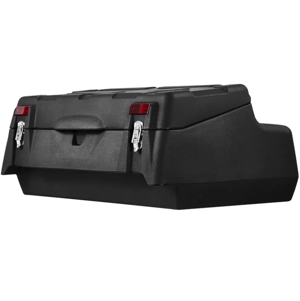 VEVOR ATV Rear Storage Box, 95L ATV Rear Cargo Box with Padded Backrest, Waterproof LLDPE and Lockable Gear Storage Box Fit Most ATVs with Rear Rack, Compatible with ATV, UTV, Can-Am Vehicles