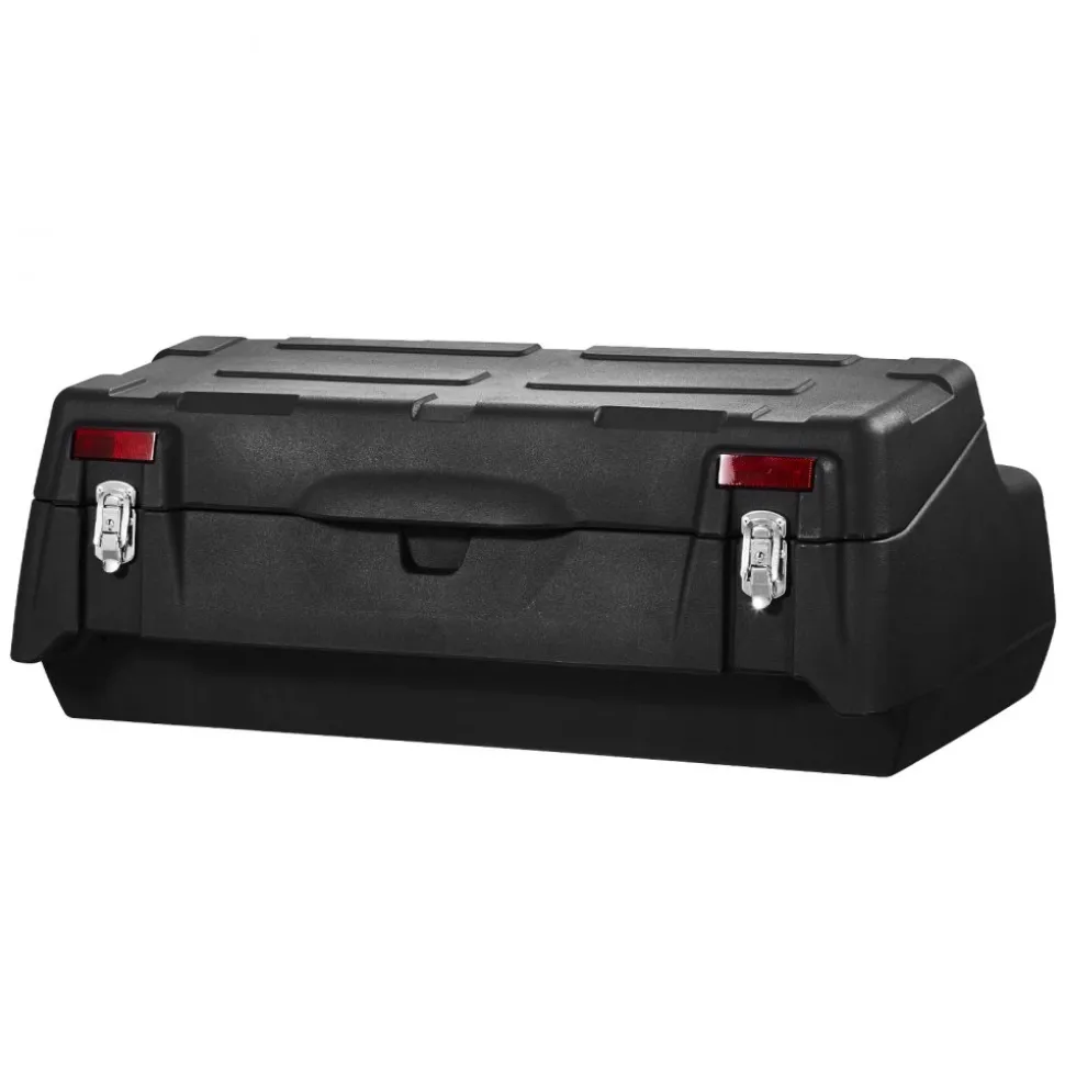 VEVOR ATV Rear Storage Box, 95L ATV Rear Cargo Box with Padded Backrest, Waterproof LLDPE and Lockable Gear Storage Box Fit Most ATVs with Rear Rack, Compatible with ATV, UTV, Can-Am Vehicles