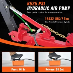 VEVOR Auto Body Frame Straightener, 6 Ton Tension Car Frame Puller, Auto Body Frame Machine with Swivel Post, Hydraulic Foot Pump, Airbag Jack and Pulling Clamp Set, for Auto Body Frame Repair